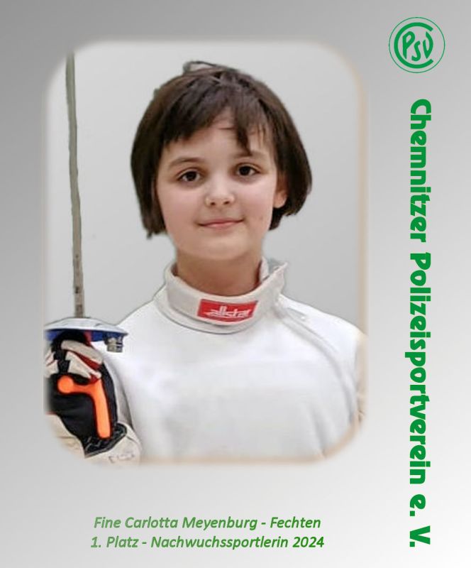 Nachwuchssportlerin 2024 1. Platz Fine Carlotta Meyenburg Fechten