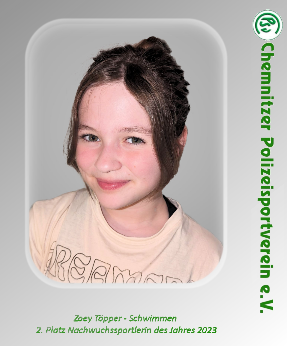 2. Platz Nachwuchssportlerin des Jahres Zoey Töpper - Schwimmen