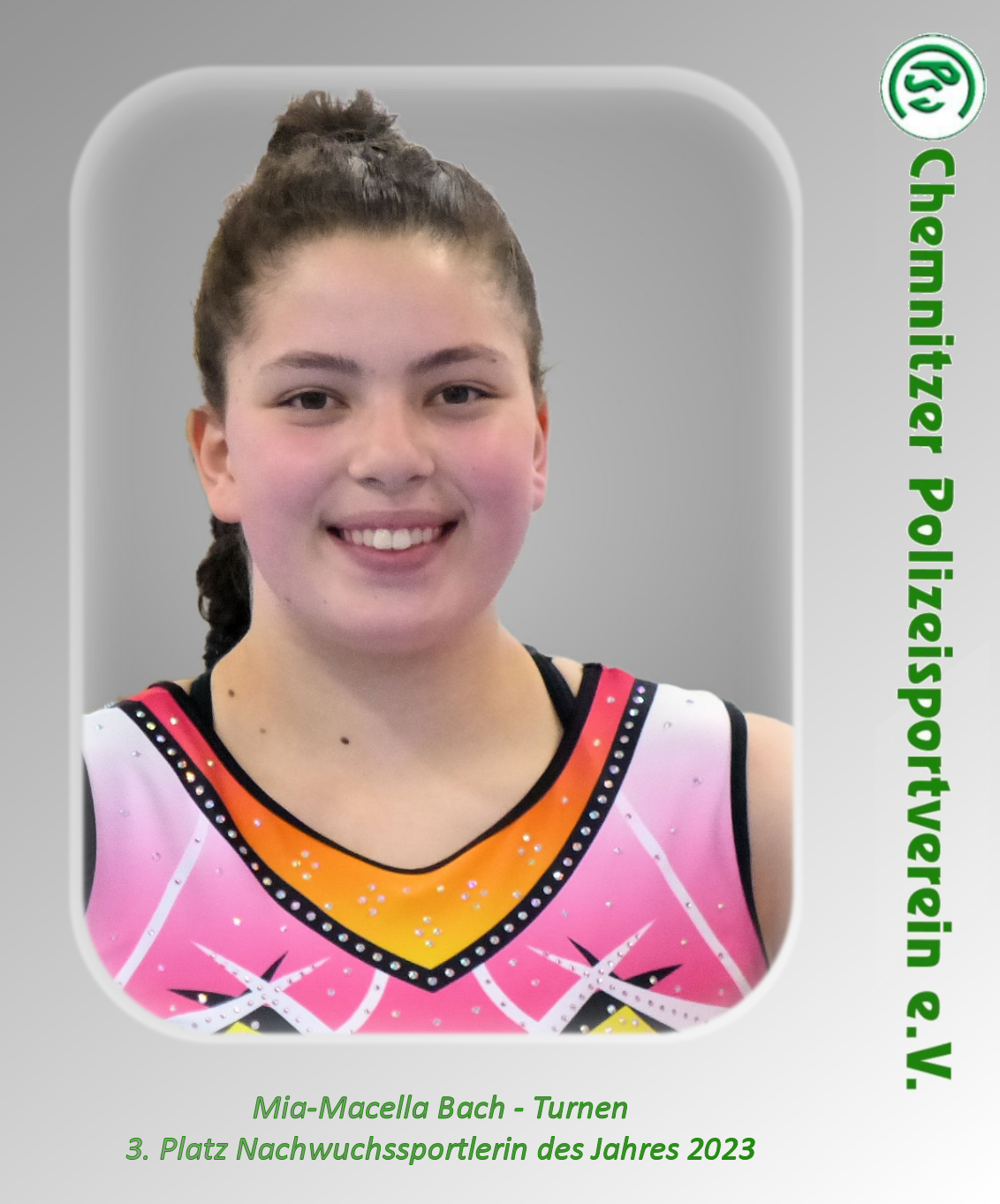 3. Platz Nachwuchssportlerin des Jahres Mia-Marcella Bach - Turnen